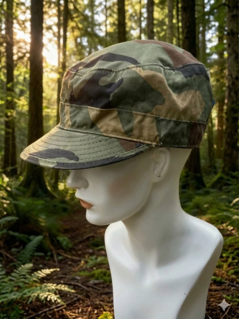 Propper International Inc Woodland Camouflage Cap w/ Ear Flap Size 7 3/8